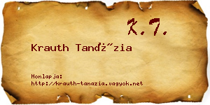 Krauth Tanázia névjegykártya